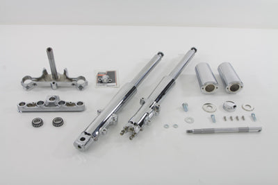 V-Twin Fork Assembly with Chrome Sliders Stock Length - 24-0579
