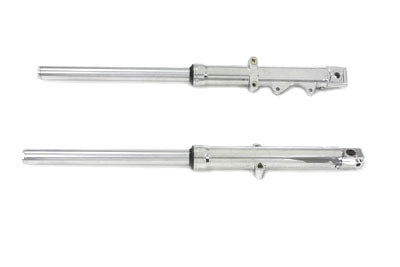Motorshop 39mm Fork Tube Assembly with Chrome Sliders - 24-0590