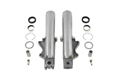V-Twin Polished 41mm Fork Slider Set - 24-0593