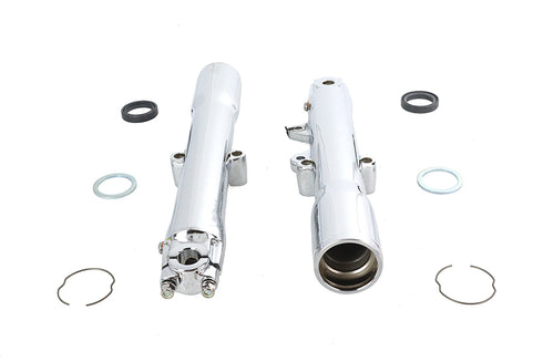 V-Twin 41mm Chrome Fork Slider Set - 24-0594