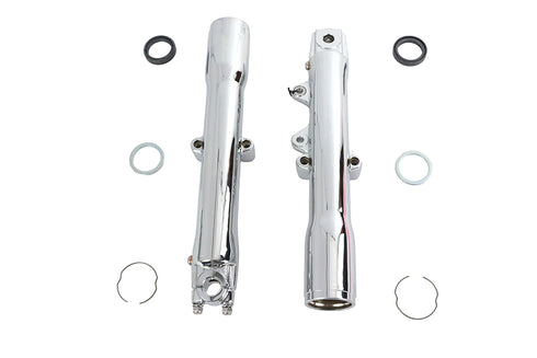 V-Twin 41mm Chrome Fork Slider Set - 24-0594