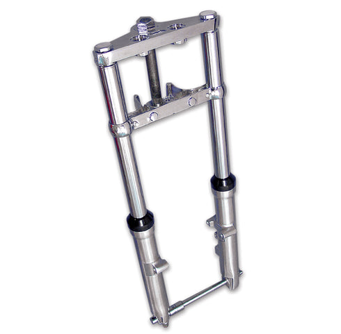 V-Twin Fork Assembly with Chrome Sliders Stock Length - 24-0598