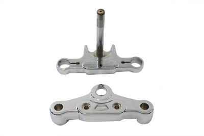 V-Twin Deuce Style Chrome Triple Tree Set - 24-0666