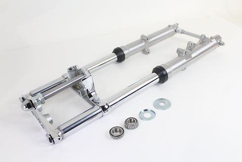 V-Twin 41mm Wide Glide Fork Assembly with Polished Sliders - 24-0759
