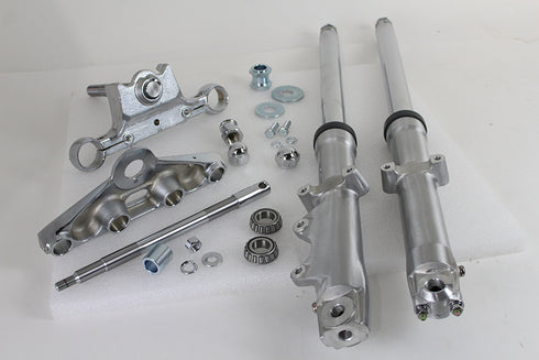V-Twin 41mm Wide Glide Fork Assembly with Polished Sliders - 24-0759