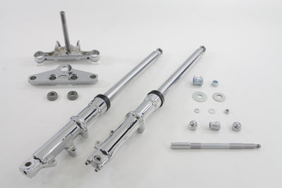 V-Twin 41mm Wide Glide Fork Assembly with Chrome Sliders - 24-0761