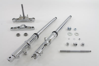 V-Twin 41mm Wide Glide Fork Assembly with Chrome Sliders - 24-0761