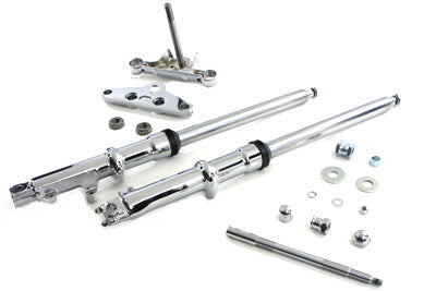V-Twin 41mm Wide Glide Fork Assembly with Chrome Sliders - 24-0761