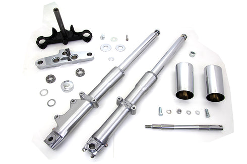 V-Twin 41mm Fork Assembly with Polished Sliders - 24-0765
