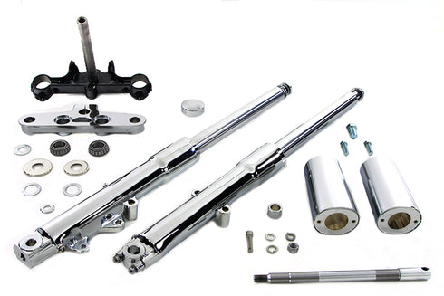 V-Twin 41mm Fork Assembly with Chrome Sliders - 24-0766
