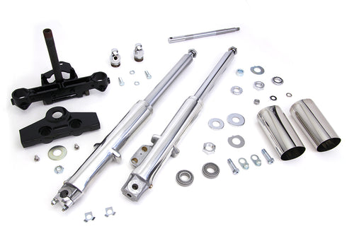 V-Twin 41mm Adjustable Fork Tube Assembly with Polished Sliders - 24-0790