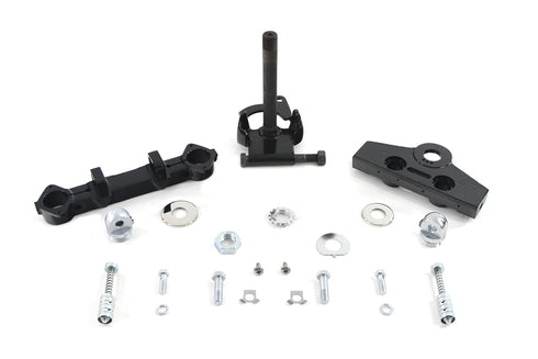 V-Twin Black Adjustable Triple Tree Set - 24-0797