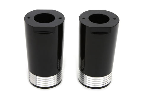 V-Twin Black Fork Slider Cover Set Tapered Style - 24-1170