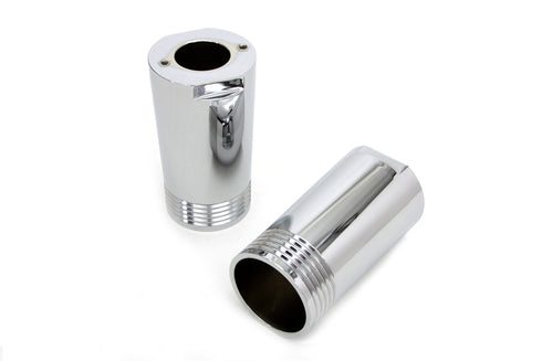 V-Twin Chrome Fork Slider Cover Set Tapered Style - 24-1171
