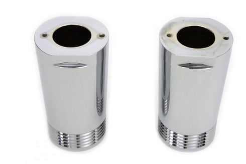 V-Twin Chrome Fork Slider Cover Set Tapered Style - 24-1171