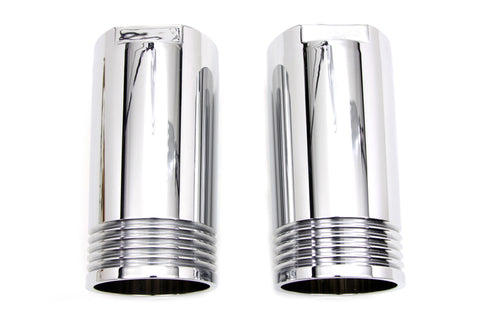 V-Twin Chrome Fork Slider Cover Set Tapered Style - 24-1171