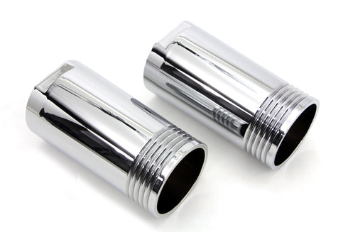 V-Twin Chrome Fork Slider Cover Set Tapered Style - 24-1171