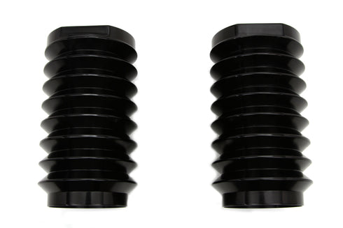 V-Twin Black Fork Slider Cover Set Bellowed Style - 24-1172