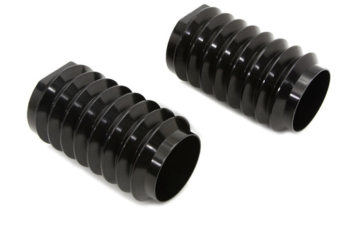 V-Twin Black Fork Slider Cover Set Bellowed Style - 24-1172