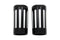 V-Twin Black Fork Slider Cover Set with Chrome Strip - 24-1173