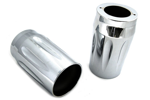 V-Twin Chrome Fork Slider Cover Set - 24-1182
