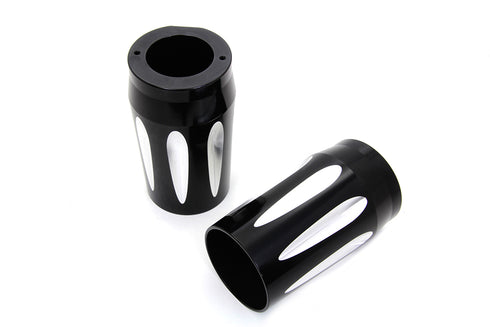 V-Twin Black Fork Slider Cover Set - 24-1193