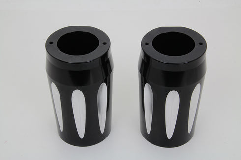 V-Twin Black Fork Slider Cover Set - 24-1193