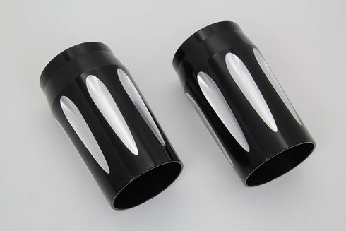 V-Twin Black Fork Slider Cover Set - 24-1193