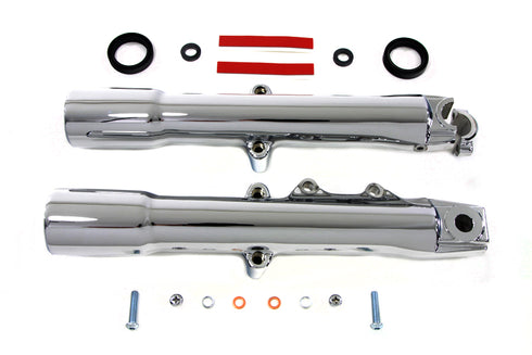 V-Twin 41mm Chrome Fork Slider Set - 24-1215
