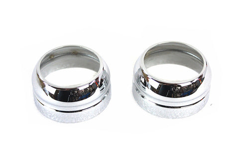 V-Twin 49mm Fork Boot Cover Set Chrome - 24-1218