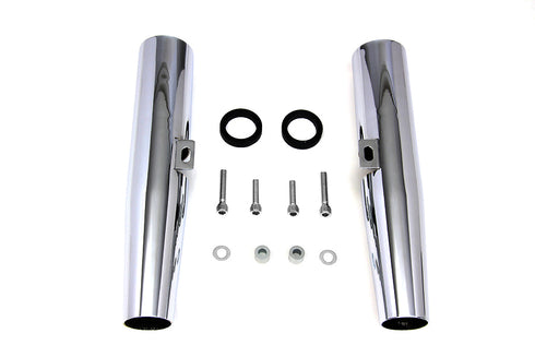 V-Twin Chrome 39mm Fork Shrouds - 24-1317