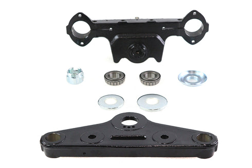 V-Twin Replica Forged Steel Triple Tree Set Black - 24-1326