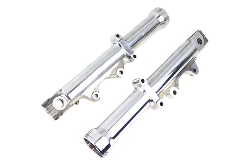 V-Twin 39mm Dual Disc Lower Leg Set Polished - 24-1330