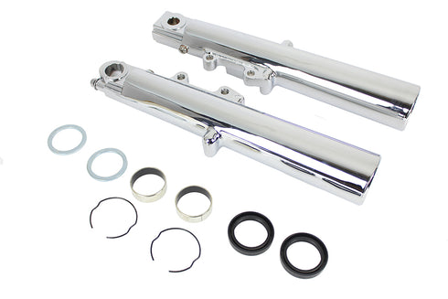 V-Twin Chrome Lower Fork Slider Set - 24-1340