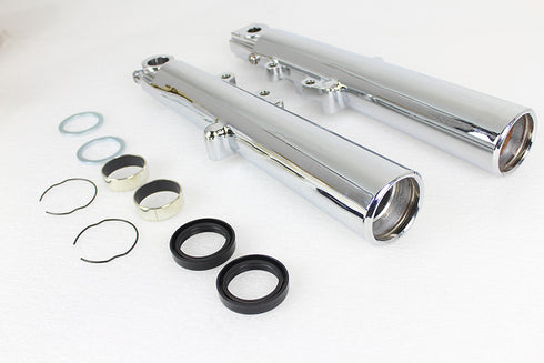 V-Twin Chrome Lower Fork Slider Set - 24-1340