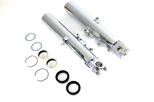 V-Twin Chrome Lower Fork Slider Set - 24-1340