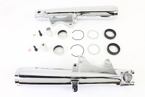 V-Twin 41mm Chrome Fork Slider Set - 24-1369