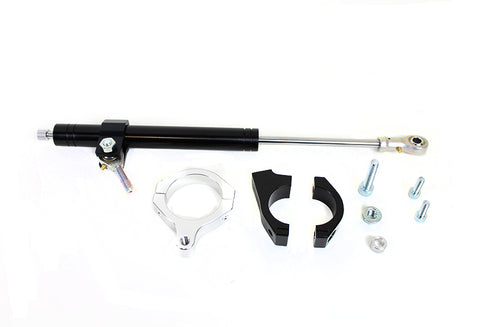 V-Twin Black Fork Steering Damper Kit - 24-1378