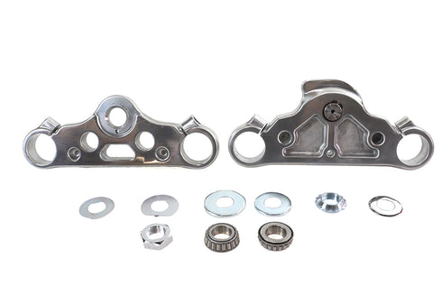 V-Twin FXDWG Fork Triple Tree Set Polished - 24-1396
