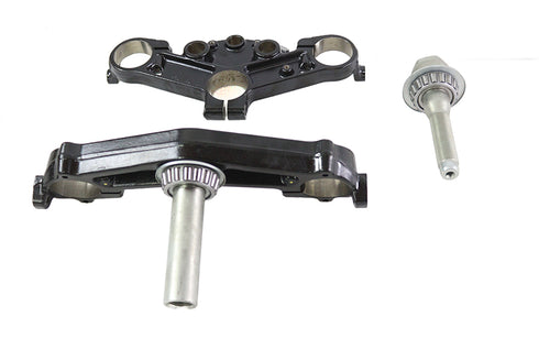 V-Twin FLT 49mm Triple Tree Set Black - 24-1397
