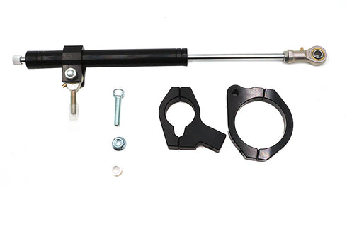 V-Twin Black Fork Steering Damper Kit - 24-1428