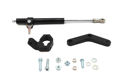 V-Twin Black Fork Steering Damper Kit - 24-1429