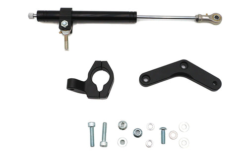 V-Twin Black Fork Steering Damper Kit - 24-1429