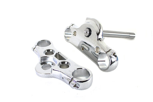 V-Twin FXDWG 49mm Triple Tree Set Chrome - 24-1432