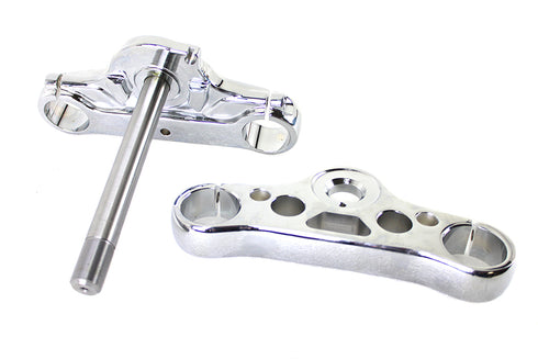 V-Twin FXDWG 49mm Triple Tree Set Chrome - 24-1432