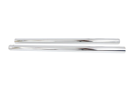 V-Twin Hard Chrome 49mm Fork Tube Set +6 Over Stock - 24-1436