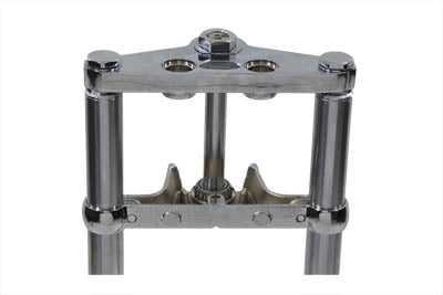 V-Twin Fork Assembly with Chrome Sliders - 24-1525