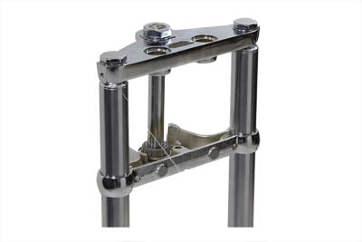 V-Twin Fork Assembly with Chrome Sliders 6 inch Over Stock - 24-1528