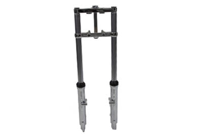 V-Twin Fork Assembly with Chrome Sliders 4 inch Over Stock - 24-1541