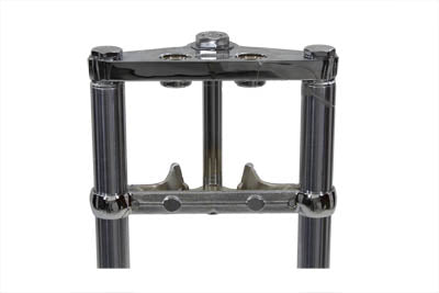 V-Twin Fork Assembly with Chrome Sliders 4 inch Over Stock - 24-1541